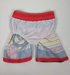 Disney Micky Mouse Boys Swimsuit Colorful Stripes Drawstring Lined Size 2T