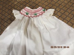 HAND MADE SMOCKED BABY DRESS–3-6 MONTHS–#T4A-14