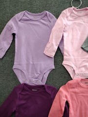 Hanes Baby Ultimate Flexy Long Sleeve Bodysuit Boys & Girls 8-Pack Size 6-12 M