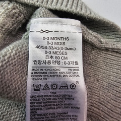 Baby GAP Sweater 0–3 Months Gray Fox Design Button Shoulder