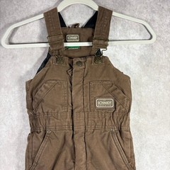 C.E. Schmidt Bib Overalls Toddler Size 2T Brown Insulated Canvas Outdoor
