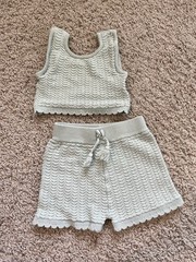 Toddler Knit Sleeveless Top and Shorts Set