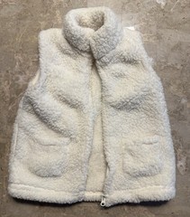 Carter’s Just One You Ivory Sherpa Fleece Full Zip Vest Sleeveless 18M