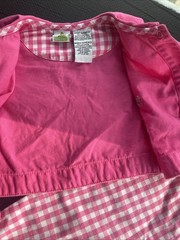 Rare Vintage Sesame Street Pink Gingham Elmo 2Piece Jacket Pants Set Long Sleeve