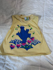 Sesame Street Cookie Monster Yellow Sleeveless Girl’s Tank Top from 2003 3T