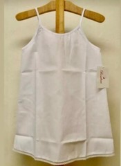Rosalina Little Girls White Cotton Blend Full Length A-line Slip Size 18M