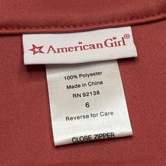 GIRL’s American Girl Size 6 Salmon Vest Sleeveless Full Front Zipper FREE SHIP