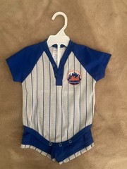 New York Mets Baby, Infant (Sz 6/9 mths) Creeper, 2-Piece Snap-Suit,Romper NEW!!