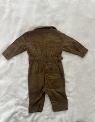 NWT Banana Republic Baby 100% Cotton Brown Jumpsuit 6-12 Months Utility