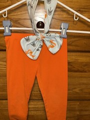 Brand Unknown, girls 3pc Set Includes Long Top, Leggings & Matching Headband EUC