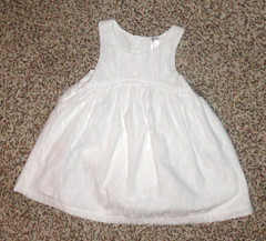 Cherokee Toddler Girls White Dress Chenille Dots Sleeveless 18 Months New