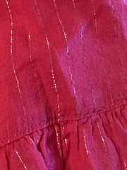 3T toddler girls KIDGETS Pink Silver Glitter Stripe Smocked Ruffled Tank Top