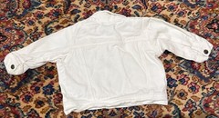 Monag Kids Girls 18 Months “Elliana” White Denim Jacket With Snaps
