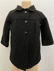 Gymboree Toddler Girls 12-24 Months Black Metallic Boucle Coat