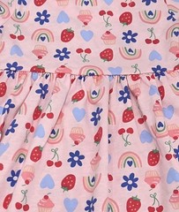 Wonder Nation Baby Girl Dress Sz 18m Pink Multi Print Short Sleeves Pockets NWT