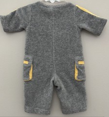Vintage 2004 Gymboree “Garden Friends” 0/3 Gray Fleece Caterpillar Romper