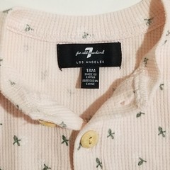 7 For All Mankind 2 Piece Top and Joggers Waffle Knit Thermal Size 18 Months