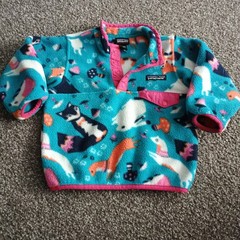 Patagonia Synchilla Snap T Fleece Pullover Jacket Baby Toddler 12-18m Fox RARE