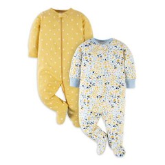 Gerber Baby Girl’s 2 Pack Sleep N Plays NEW Various Sizes Floral, Dots Pajamas
