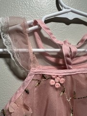 Tulle Dress with Embroidered Flowers In Rose Baby Girl Size 12 Months No Size