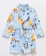 Bluey Plush Super Soft Long Sleeve Mid Length Kids Toddler Robe Size 2T NEW NWT