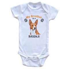 My Brother Is A Basenji Cute Dog Breed Baby Bodysuit