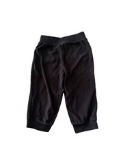 Black Solid Jogger Pants 0-3M Cotton Fleece Elastic Waist Pull-On