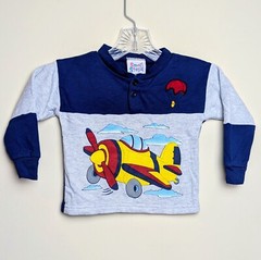 Vintage Small Steps Airplane 90s Flying Long Sleeve Shirt Toddler Size 3T