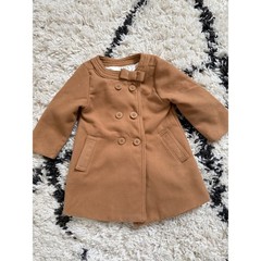 Baby Bgosh Girls Camel Brown Double Breasted Pea Coat with Bow 12M OSH89381-SSI