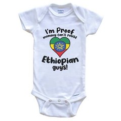 I’m Proof Mommy Can’t Resist Ethiopian Guys Funny Ethiopia Baby Bodysuit