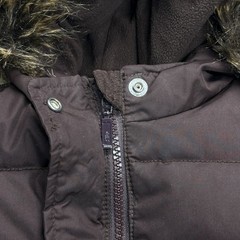 babyGap Parka Coat Toddler 18-24 Months Brown Hooded Down Fill Puffer Faux Fur