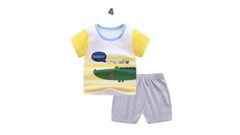 Kids Baby Boy Summer Spring Set 2 Pcs T Shirt+shorts Suit Cotton Boy 1-4 Years