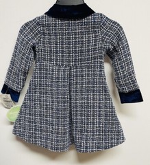 Nannette Baby Blue & White Tweed Faux Jewel Buttons Dress Coat – NWT, Size 24 MO