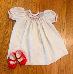 Handmade baby christmas dress