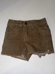 Binky Bro Brown Denim Cutoff Shorts 18-24 Months Pockets Button Closure