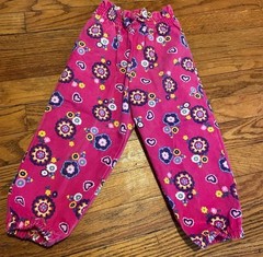 Vintage Made In USA Toddler Girls Pants Pink Floral size 3T