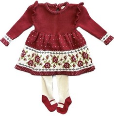 Max Studio Baby NWOT 3 Piece Christmas Outfit Baby Girl 0-3 Months