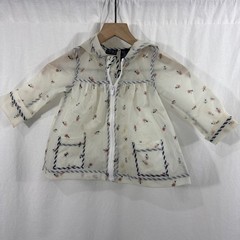 CYNTHIA ROWLEY GIRLS HOODED WINDBREAKER RAIN JACKET size 2T CLEAR BUMBLE BEE