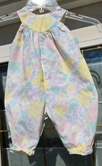 VTG Basic Editions 1 Piece Romper Sleeveless Size 3-6 Month Pastel Soft Girl Y2K