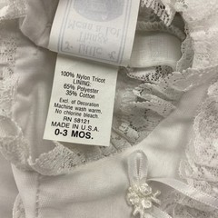 Little Things Mean A Lot Christening Gown Baby 0-3M White Lace Ruffle Baptism