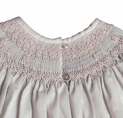 Vintage Royal Child Smocked Dress Girls Size 24M Beaded Embroidered Pale Lilac