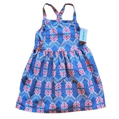 NEW! Carter’s Toddler Girl Geometric Linen Criss Cross Strappy Dress Size 3T