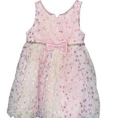 American Princess Tulle Satin Floral Embroidered Dress 18M Coquette Girlhood