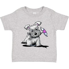 Inktastic Schnauzer With Heart Toddler T-Shirt – KiniArt Schnauzers Dog Dogs Kim