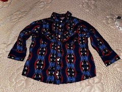 Wrangler Toddler Southwestern Western Cowboy Pearl Snap Rodeo Shirt 2T