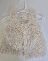 Chelsea & Violet Beige Shaggy Vest Infant Girls Size 12M