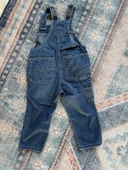 Polo Ralph Lauren Blue Denim Overall One-Piece 2/2T Button Logo Pockets