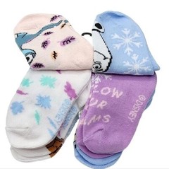 Disney Frozen Anna Elsa and Olaf Toddler Girl Low-Cut Socks 2T-4T 6pk