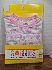 BRAND NEW INFANT GIRL’S SIZE 18 MONTHS 2 PIECE SWIGGLES TIGHT FIT PAJAMA SET