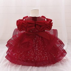 Baby Wedding Princess Girl Dress Toddler Tulle Baptism Kids Birthday Party Prom